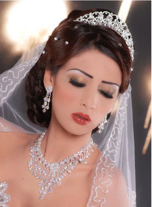 A beautiful bride's makeup