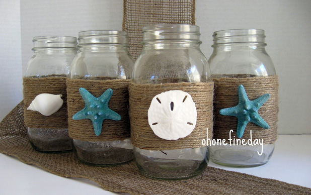 8 Decorative Ideas to Apply on Mason Jars 13 oh one fine day mason jars wedding party decorations decorating mason jars 8 Decorative Ideas to Apply on Mason Jars - 9