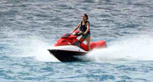 Salma Hayek Family Riding Jet Skis St Barts 5wfyNWuXjGgl How to Safely Ride a Jet Ski - 3