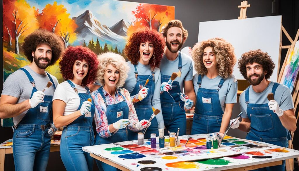 bob ross themed costume party bob ross themed costume party